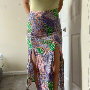 Topshop floral skirt